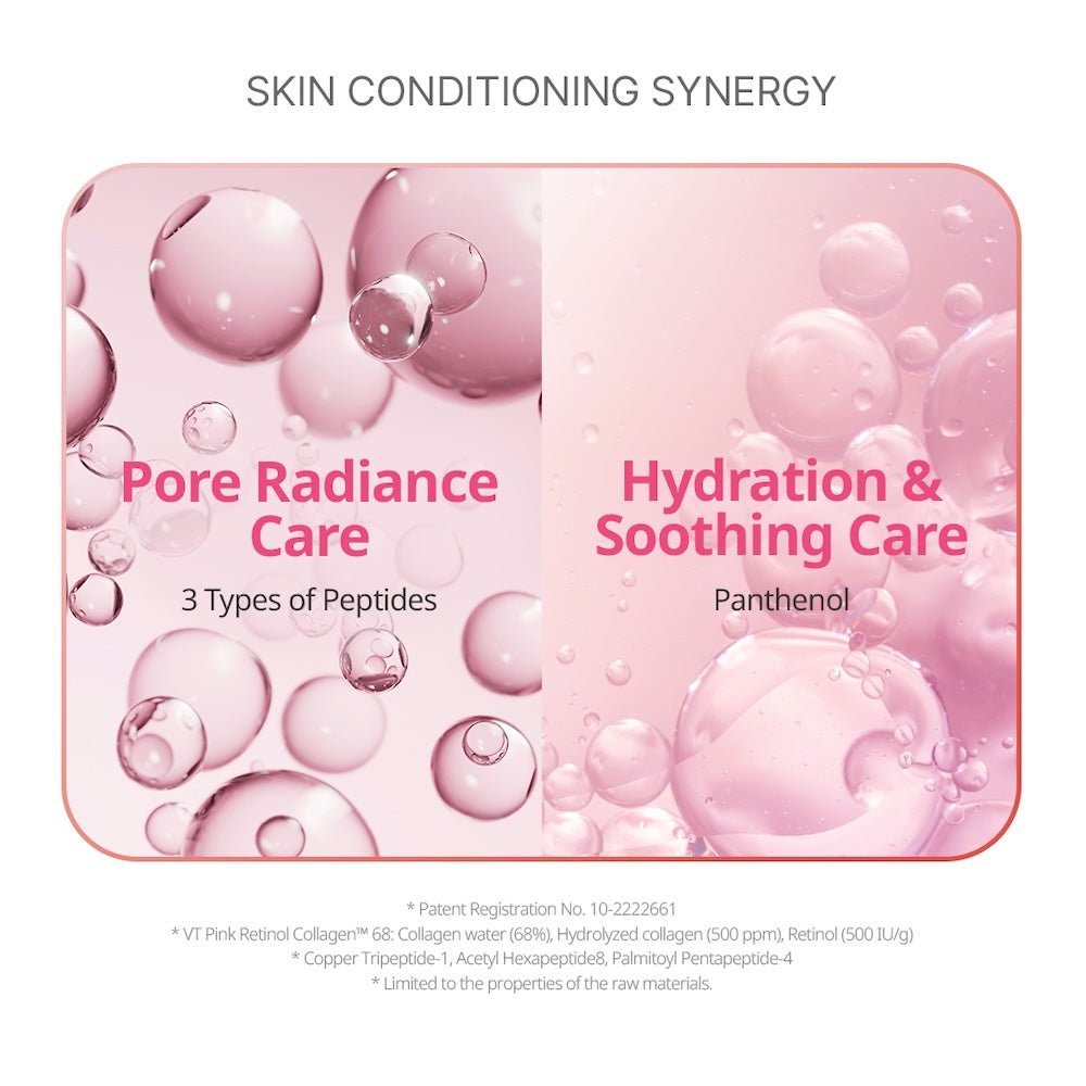 VT Cosmetics Retinol Collagen Pink Micro Bubble Serum 70ml - official product image 4