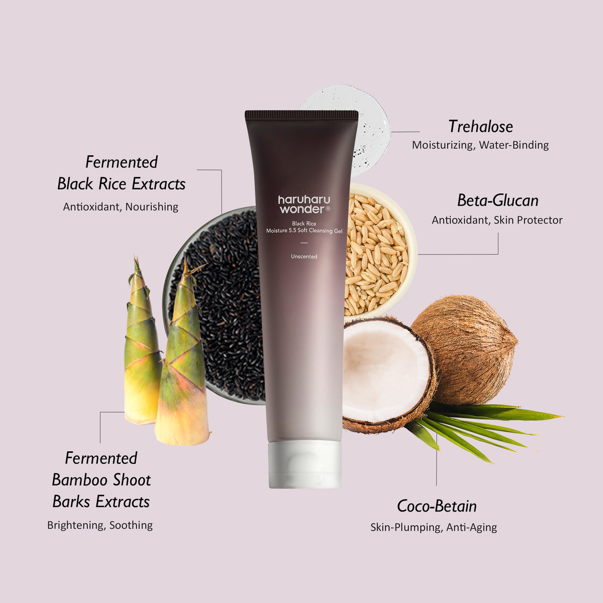 Haruharu Wonder Black Rice Moisture 5.5 Cleansing Gel 100ml — product image 5