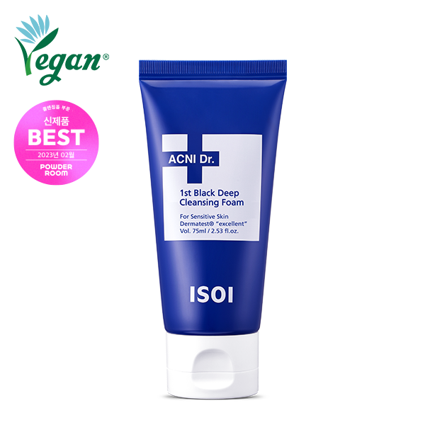 ISOI Acni Dr. 1st Black Deep Cleansing Foam 75ml — Facial Cleansers product image 123