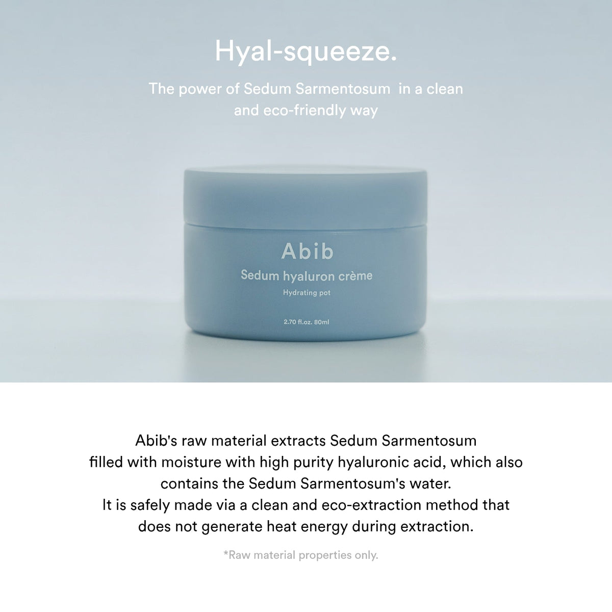 Abib Sedum Hyaluron Crème Hydrating Pot 80ml - official Abib product image 4