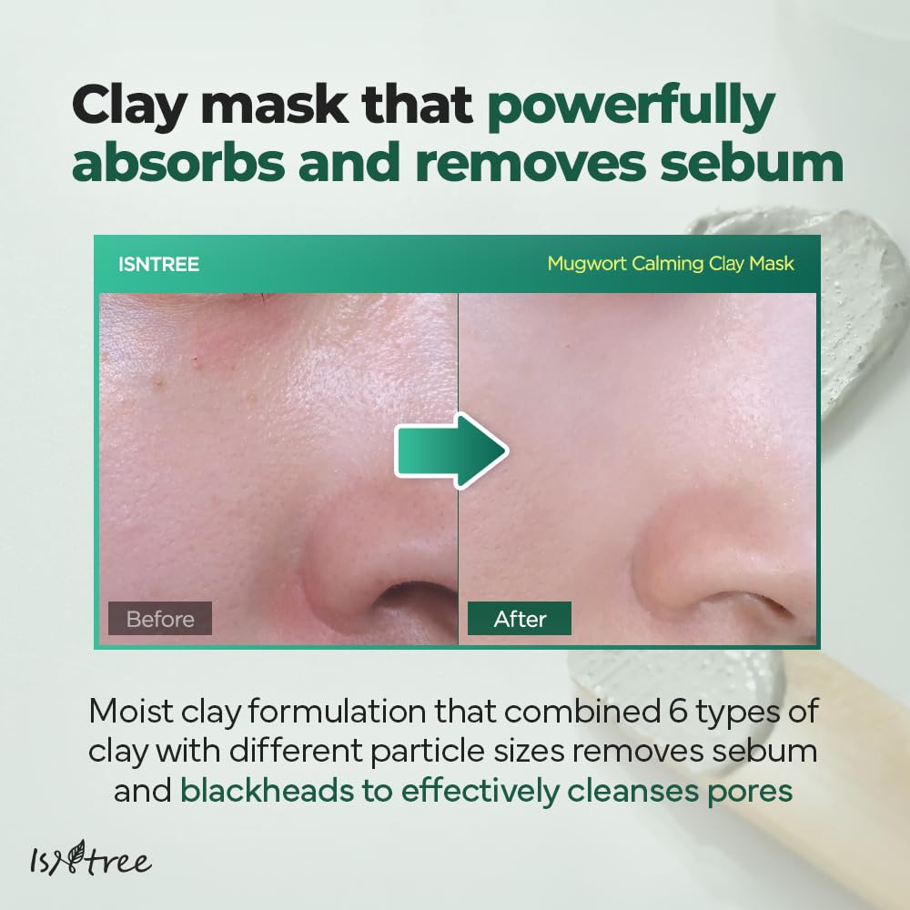 Isntree Mugwort Calming Clay Mask 100ml — Skin Care Masks & Peels product image 95