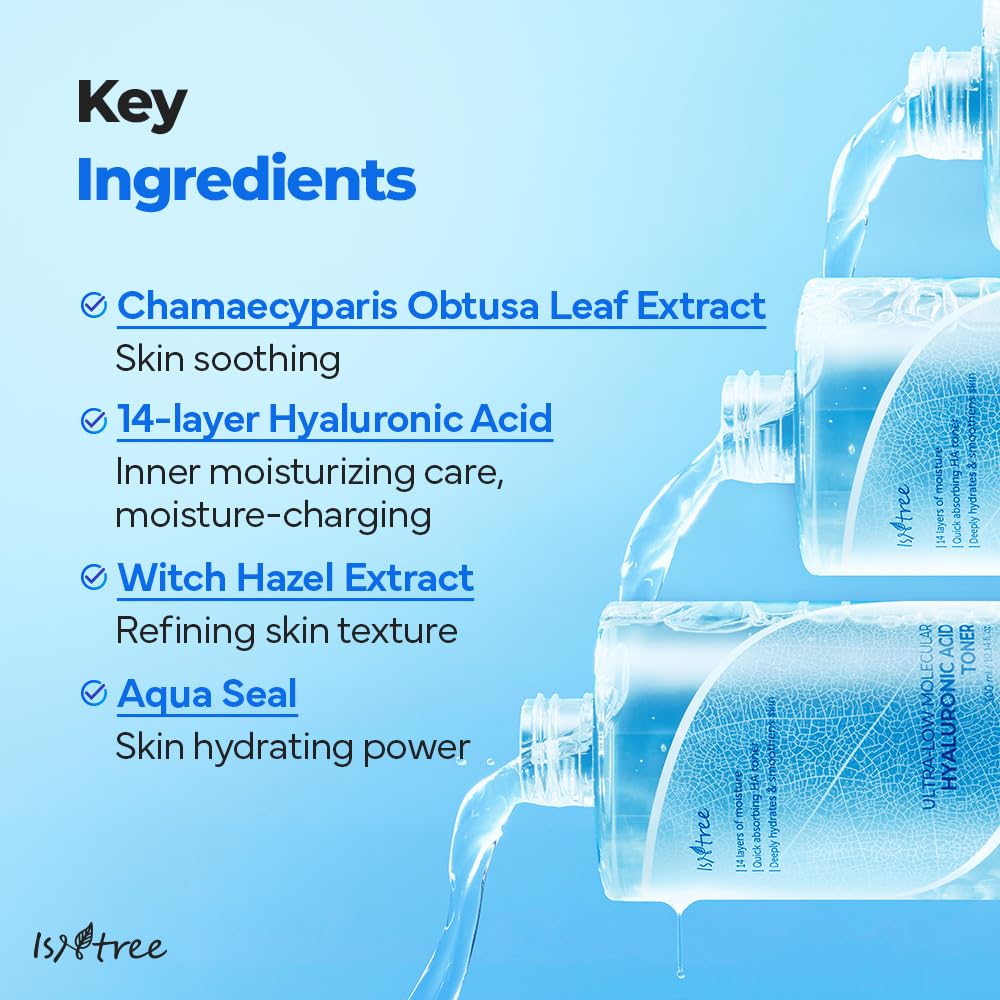 Isntree Ultra-Low Molecular Hyaluronic Acid Toner 300ml — Toners & Astringents product image 206