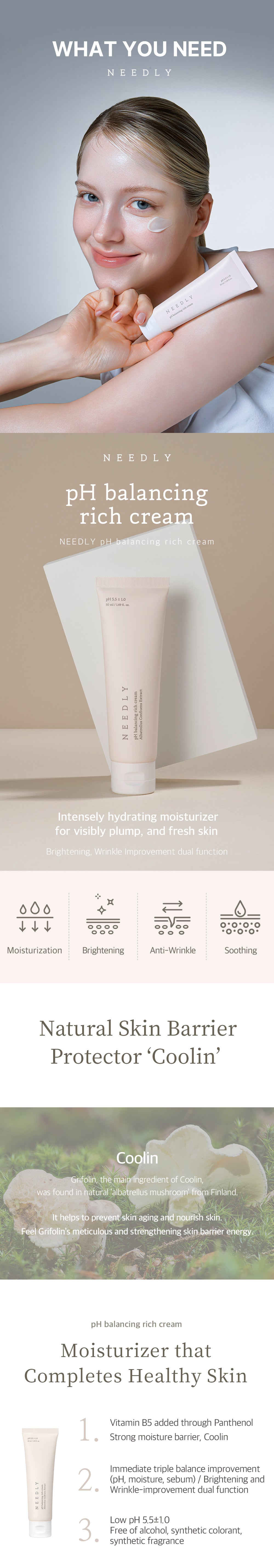 Needly pH Balancing Rich Cream 50ml face moisturizer image 3