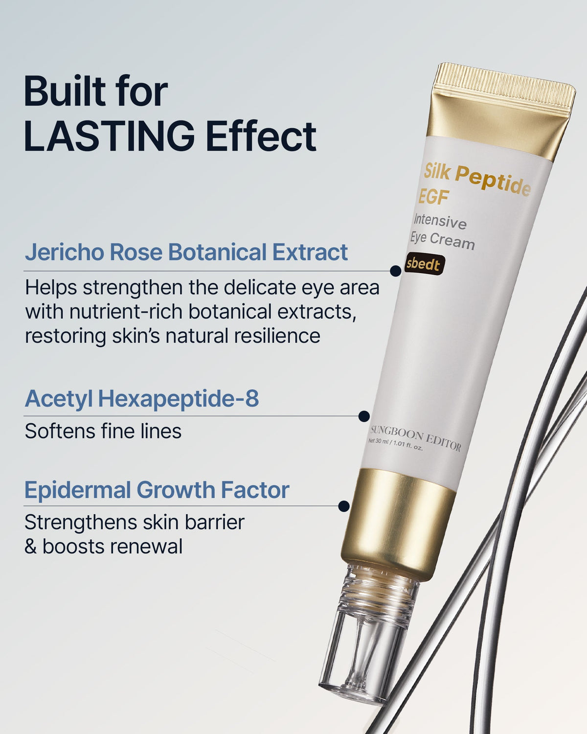 SUNGBOON EDITOR Silk Peptide Intensive Eye Cream 30ml — official product image 7