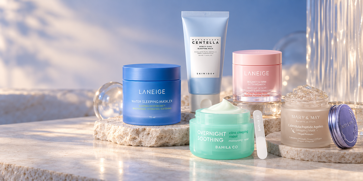 Mejores mascarillas de noche coreanas para hidratar la piel en Europa: 6 productos comparados