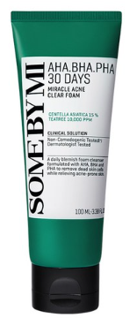 SOME BY MI AHA-BHA-PHA 30DAYS MIRACLE ACNE CLEAR FOAM 100ml — official product image 1