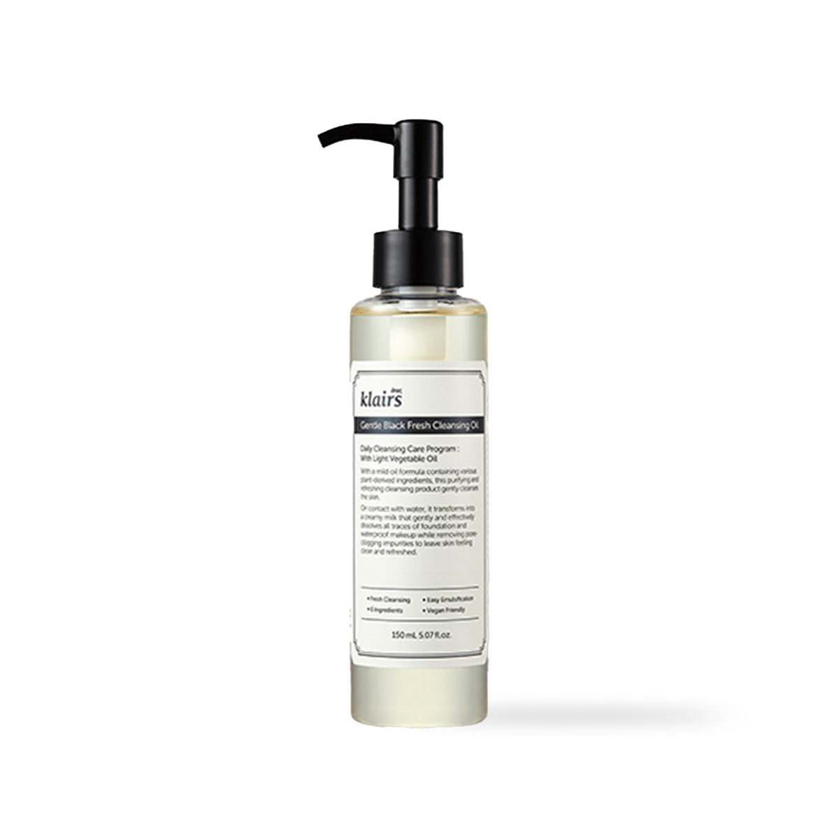 Dear Klairs Gentle Black Fresh Cleansing Oil 150ml — product photo