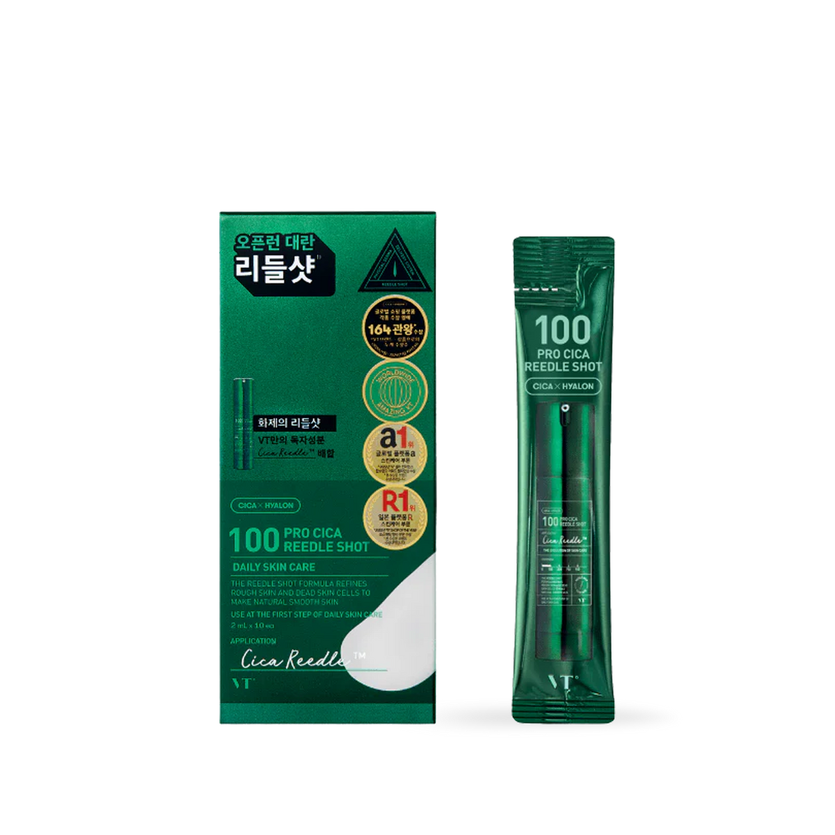 VT Cosmetics 100 PRO CICA Reedle Shot 10ea - main product image