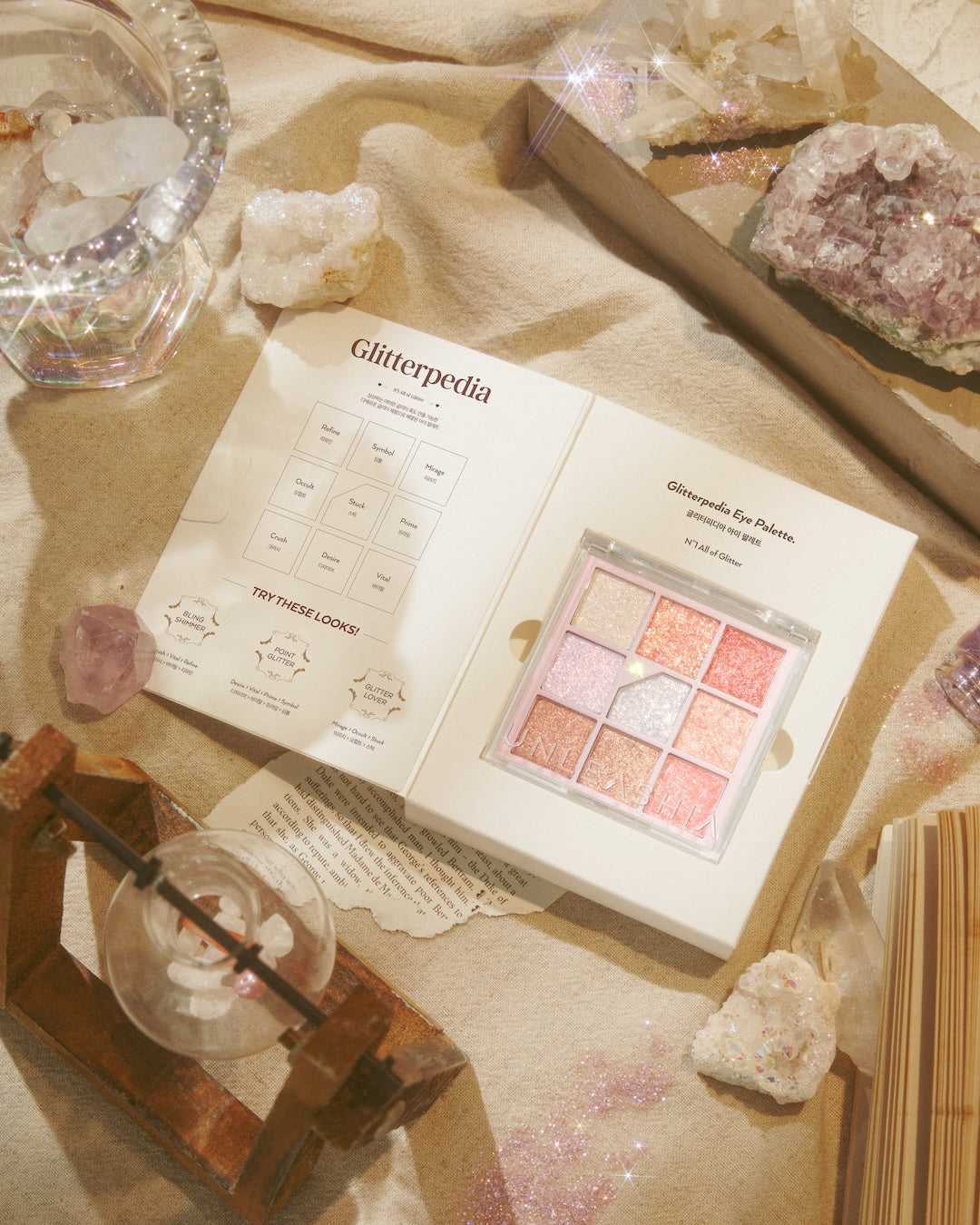 UNLEASHIA Glitterpedia Eye Palette No.1 All of Glitter 6.2g - official product image 3