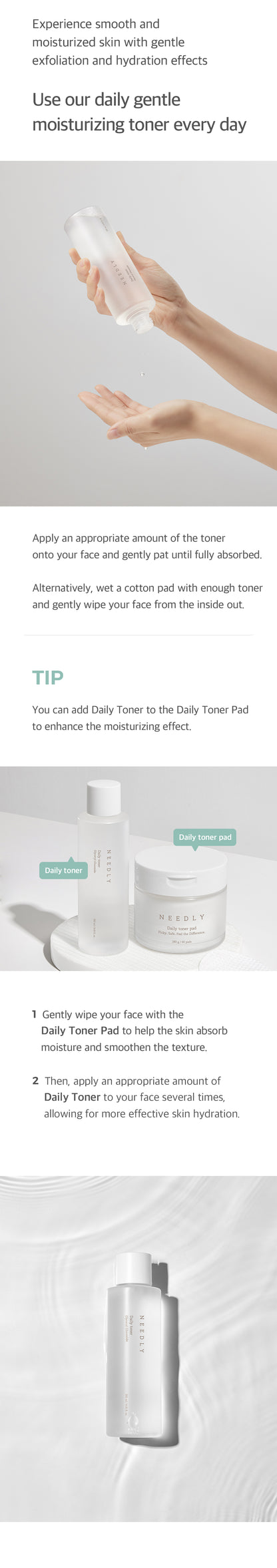 Needly Daily Toner 250ml facial toner image 7
