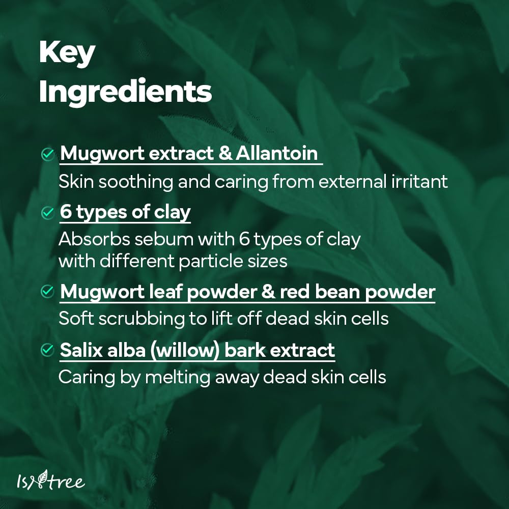 Isntree Mugwort Calming Clay Mask 100ml — Skin Care Masks &amp; Peels product image 90