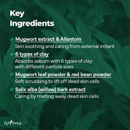 Isntree Mugwort Calming Clay Mask 100ml — Skin Care Masks &amp; Peels product image 96