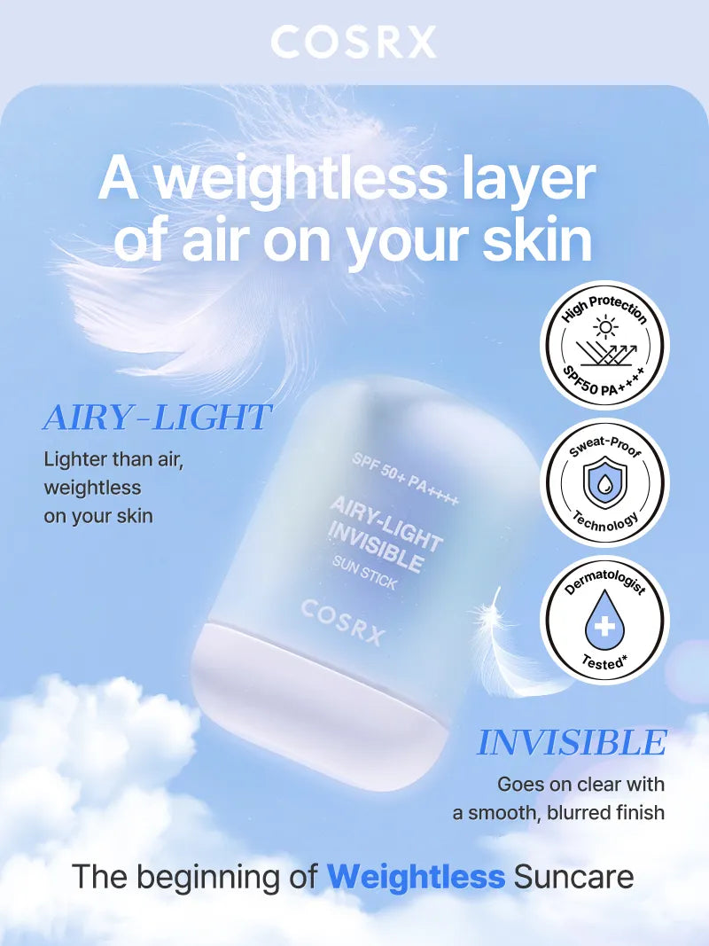 COSRX Airy Light Invisible Sun Stick SPF50+ PA++++ 19g — product detail image 2
