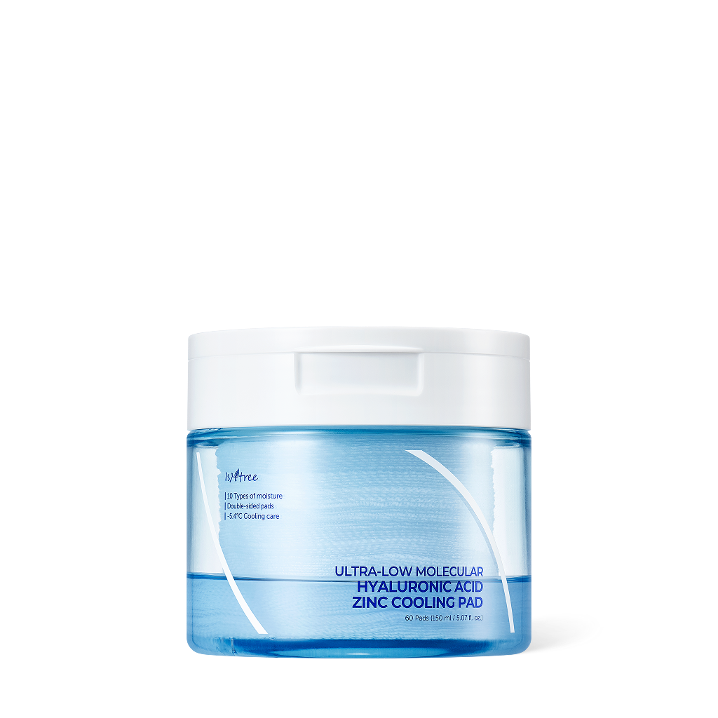 Isntree Ultra-Low Molecular Hyaluronic Acid Zinc Cooling Pad 150ml 60ea - 150ml 60ea — Toners &amp; Astringents product image 289