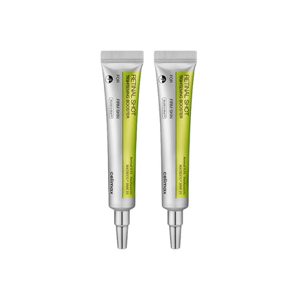 Two 15ml tubes of Celimax The Vita-A Retinal Shot Tightening Booster; twin pack
