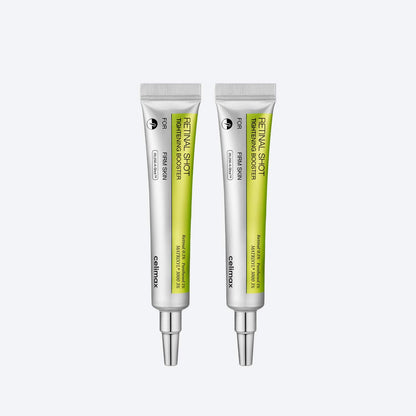 Two tubes of Celimax The Vita-A Retinal Shot Tightening Booster; 15ml per tube