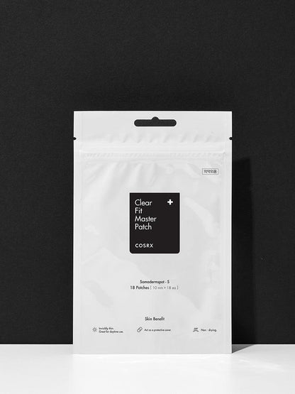 COSRX Clear Fit Master Patch pouch and individual hydrocolloid patches