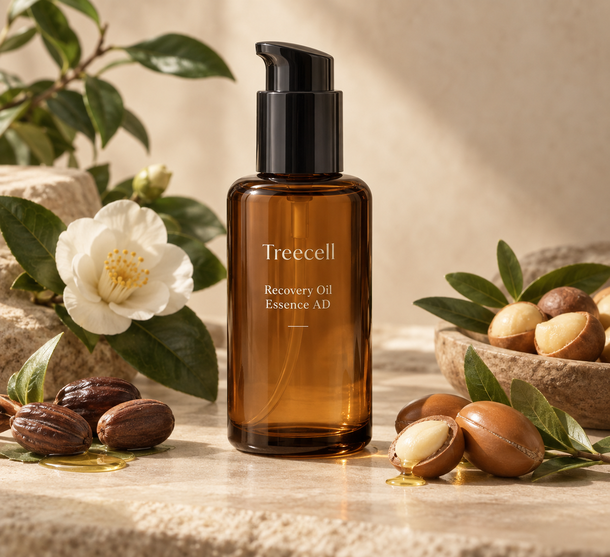 Treecell Recovery Oil Essence AD with jojoba, camellia, argan and macadamia botanicals