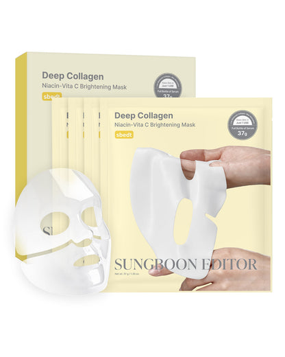 SUNGBOON EDITOR Deep Collagen Niacin Vita C Brightening Mask 37g*4ea — official product image 2