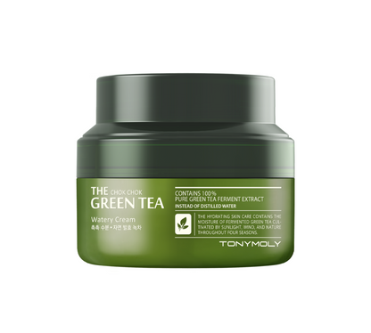 TONYMOLY The Chok Chok Green Tea Watery Moisture Cream 100ml - official product image 2
